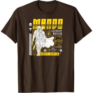 imageStar Wars  The Mandalorian Dark Digital TShirtBrown