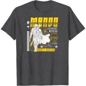 imageStar Wars  The Mandalorian Dark Digital TShirtDark Heather Grey