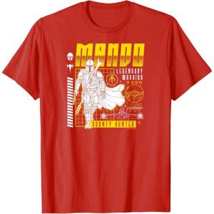 imageStar Wars  The Mandalorian Dark Digital TShirtRed