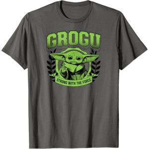 imageStar Wars  The Mandalorian Grogu Collegiate TShirtAsphalt Grey