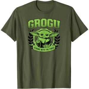 imageStar Wars  The Mandalorian Grogu Collegiate TShirtOlive Green