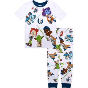 imageStar Wars Boys 2Piece Snugfit Cotton Pajamas SetThe Force is With Us
