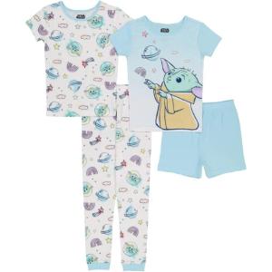 imageStar Wars Girls 4Piece SnugFit Cotton Pajama SetChild Stars