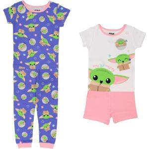 imageStar Wars Girls 4Piece SnugFit Cotton Pajama SetCute I Am