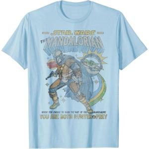 imageStar Wars Mandalorian Comic Poster TShirtBaby Blue
