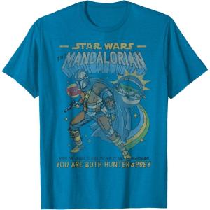 imageStar Wars Mandalorian Comic Poster TShirtSapphire Blue