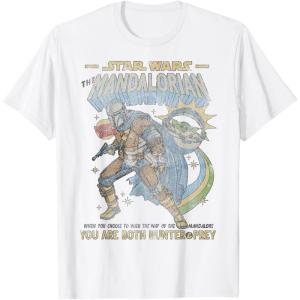 imageStar Wars Mandalorian Comic Poster TShirtWhite