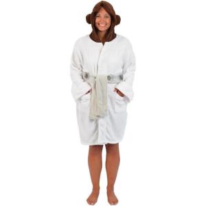 imageStar Wars Princess Leia Unisex Hooded Bathrobe for Adults  One Size Fits Most