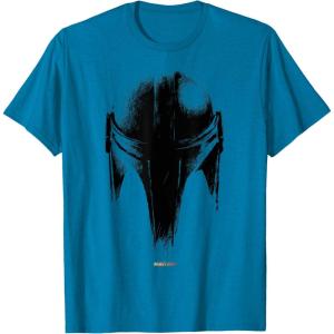 imageStar Wars The Mandalorian Dark Helmet Sketched TShirtSapphire Blue