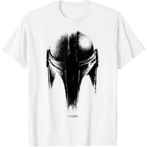 imageStar Wars The Mandalorian Dark Helmet Sketched TShirtWhite