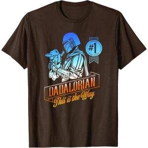 imageStar Wars The Mandalorian Fathers Day 1 In The Galaxy TShirtBrown