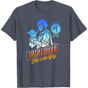 imageStar Wars The Mandalorian Fathers Day 1 In The Galaxy TShirtHeather Blue