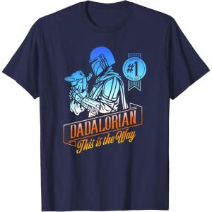 imageStar Wars The Mandalorian Fathers Day 1 In The Galaxy TShirtNavy Blue