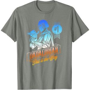 imageStar Wars The Mandalorian Fathers Day 1 In The Galaxy TShirtOlive Heather