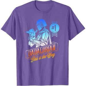 imageStar Wars The Mandalorian Fathers Day 1 In The Galaxy TShirtPurple Heather