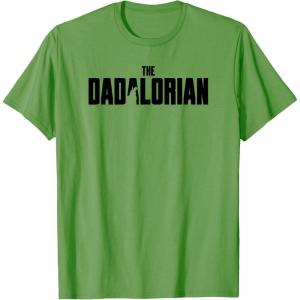 imageStar Wars The Mandalorian Fathers Day Dadalorian Logo TShirtGrass Green