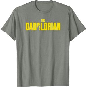 imageStar Wars The Mandalorian Fathers Day Dadalorian Logo TShirtOlive Heather