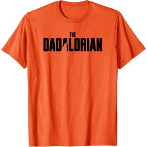 imageStar Wars The Mandalorian Fathers Day Dadalorian Logo TShirtOrange