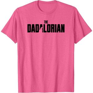 imageStar Wars The Mandalorian Fathers Day Dadalorian Logo TShirtPink Heather