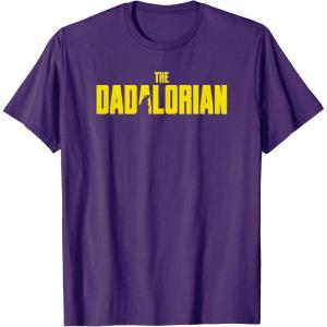 imageStar Wars The Mandalorian Fathers Day Dadalorian Logo TShirtPurple
