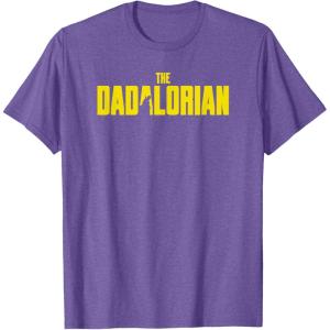 imageStar Wars The Mandalorian Fathers Day Dadalorian Logo TShirtPurple Heather