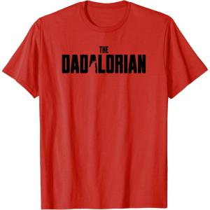 imageStar Wars The Mandalorian Fathers Day Dadalorian Logo TShirtRed