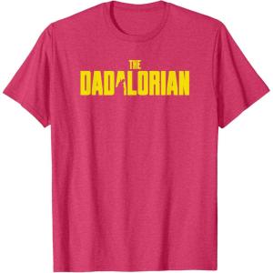 imageStar Wars The Mandalorian Fathers Day Dadalorian Logo TShirtRed Heather