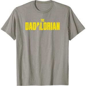 imageStar Wars The Mandalorian Fathers Day Dadalorian Logo TShirtSlate Grey