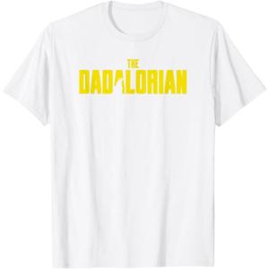 imageStar Wars The Mandalorian Fathers Day Dadalorian Logo TShirtWhite