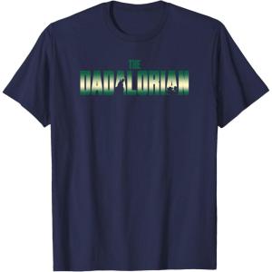 imageStar Wars The Mandalorian Fathers Day The Dadalorian Retro TShirtNavy Blue