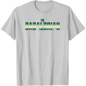 imageStar Wars The Mandalorian Fathers Day The Dadalorian Retro TShirtSilver Grey
