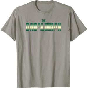 imageStar Wars The Mandalorian Fathers Day The Dadalorian Retro TShirtSlate Grey