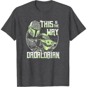 imageStar Wars The Mandalorian Fathers Day The Way Dad Retro TShirtDark Heather Grey