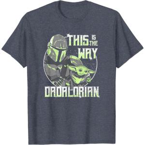 imageStar Wars The Mandalorian Fathers Day The Way Dad Retro TShirtHeather Blue