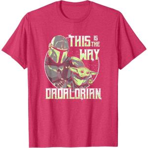 imageStar Wars The Mandalorian Fathers Day The Way Dad Retro TShirtRed Heather