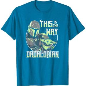 imageStar Wars The Mandalorian Fathers Day The Way Dad Retro TShirtSapphire Blue