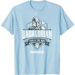 imageStar Wars The Mandalorian Fathers Day The Way Distressed TShirtBaby Blue