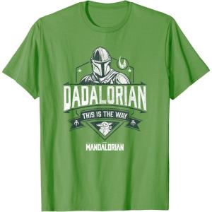 imageStar Wars The Mandalorian Fathers Day The Way Distressed TShirtGrass Green