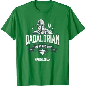 imageStar Wars The Mandalorian Fathers Day The Way Distressed TShirtKelly Green