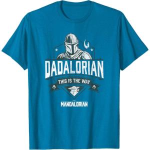 imageStar Wars The Mandalorian Fathers Day The Way Distressed TShirtSapphire Blue