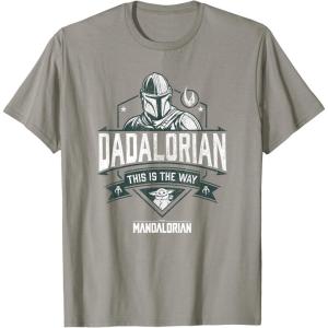 imageStar Wars The Mandalorian Fathers Day The Way Distressed TShirtSlate Grey