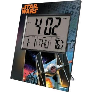 imageStar Wars The Mandalorian Grogu Portrait Wall ClockTie Fighter