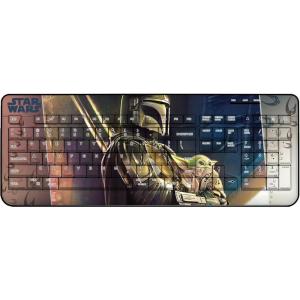 imageStar Wars The Mandalorian Grogu Portrait Wireless USB KeyboardDin Djarin