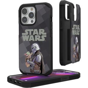 imageStar Wars The Mandalorian Grogu and Din Djarin Color Block Rugged Cell Phone Case for iPhone 13 Pro MaxiPhone 16 Pro