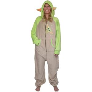 imageStar Wars The Mandalorian GroguquotThe Childquot Womens Onesie Green