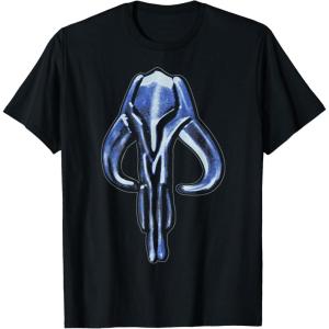 imageStar Wars The Mandalorian Mythosaur Skull Vintage Logo TShirtBlack