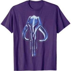imageStar Wars The Mandalorian Mythosaur Skull Vintage Logo TShirtPurple