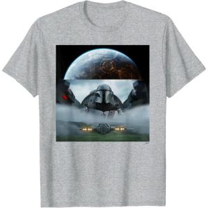 imageStar Wars The Mandalorian Season 3 Coruscant ampamp Starfighters TShirtHeather Grey
