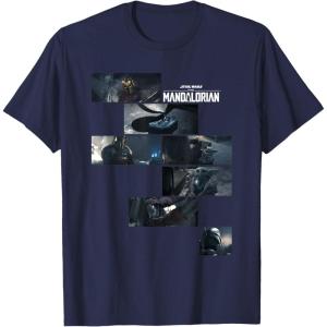 imageStar Wars The Mandalorian Season 3 Grogu BoKatan ampamp Armorer TShirtNavy Blue