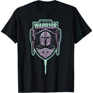 imageStar Wars The Mandalorian Season 3 Grogu Fierce Warrior N1 TShirtBlack